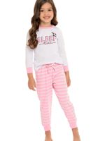 Pijama blusa m/malha c/calça fio tinto