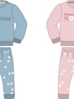 Casaco moletom e calça florzinha