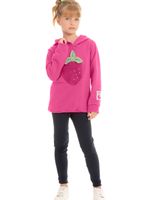 Casaco c/legging molecotton morango