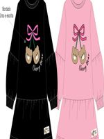 Vestido moletom cherry