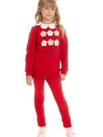 Casaco moletom c/legging flores