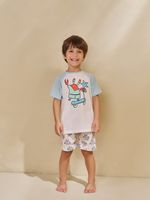 Pijama camiseta e short noite do pijama