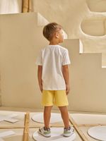 T-shirt em flamê e short jacquard ondule