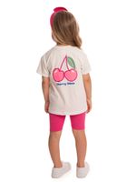 T-shirt cereja c/short ciclista ribana