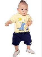 Camiseta dino c/bermuda moletinho