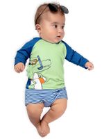 Blusa malha e sunga c/proteção uv jacaré