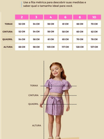 Pijama blusa malha e shorts corações
