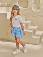 Blusa malha e shorts polynho replay