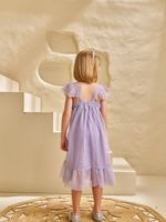 Vestido midi em tule lilia
