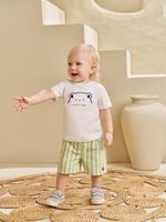 T-shirt em malha e short eco bambu