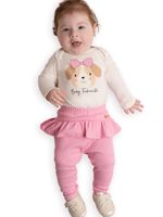Body cachorro c/legging ribana