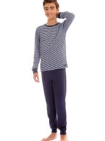 Pijama camiseta m/malha listrada c/calça