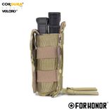 PORTA CARREGADOR DE FUZIL SIMPLES COM ABA (5.56) – CAMUFLADO MULTICAM