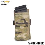 PORTA CARREGADOR DE FUZIL SIMPLES COM ABA (5.56) – CAMUFLADO MULTICAM