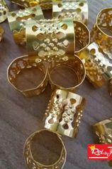 Anel dourado para tranças Box Braids (Pacote com 10)