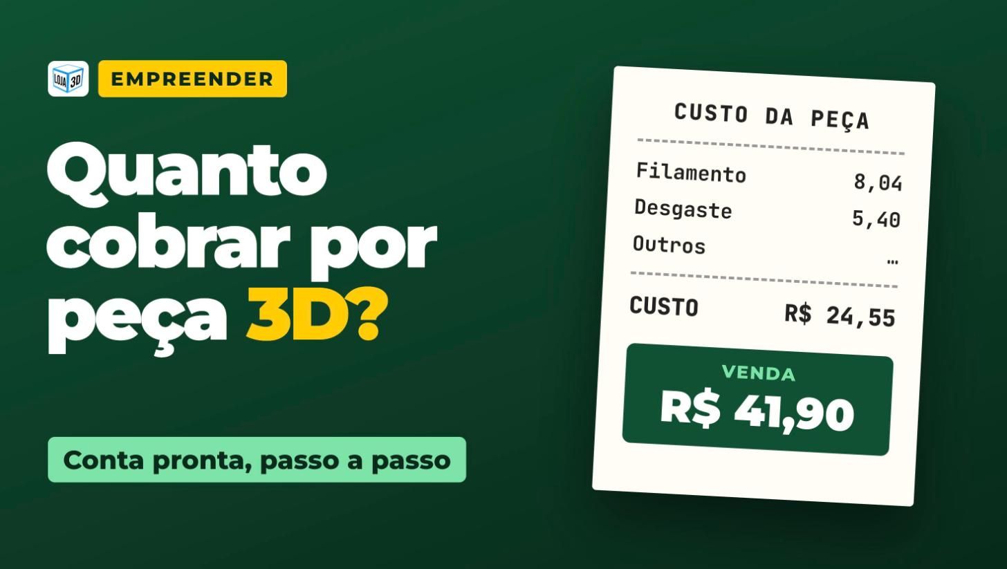 Capa: quanto cobrar por uma peça impressa em 3D, a conta completa em reais