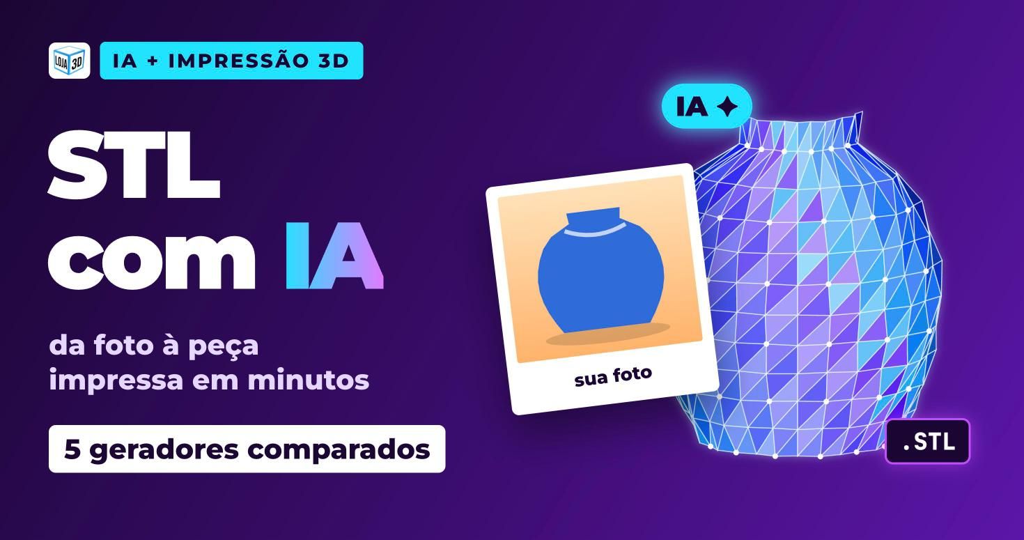 Capa: criar arquivo STL com IA, da foto à peça impressa