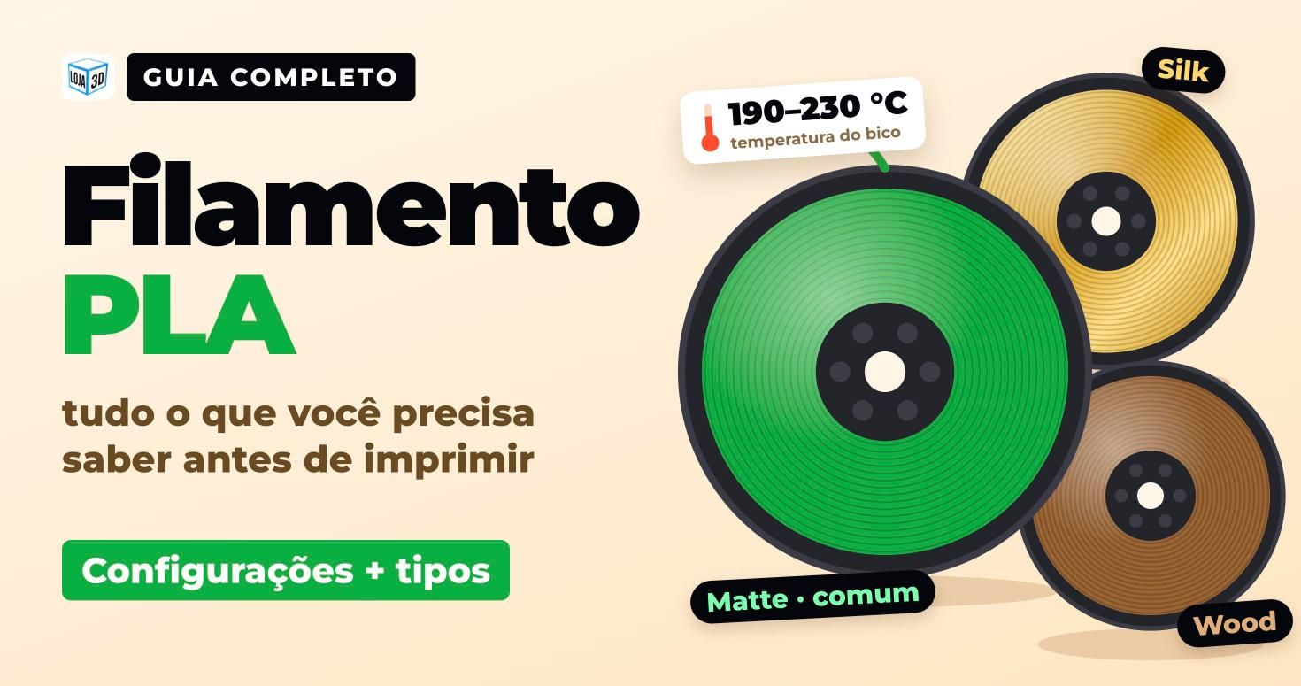 Capa: filamento PLA, guia completo