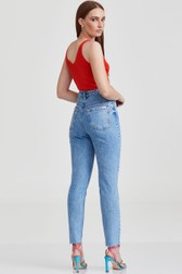 Calça Jeans Mom Slim Alta Frida Gama