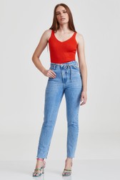 Calça Jeans Mom Slim Alta Frida Gama