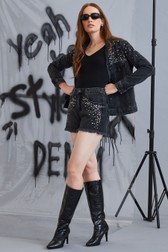 Short Denim Black Reto Fer Glow