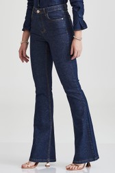 Calça Flare Jeans Media Maria Luiza