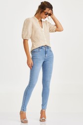 Calça Skinny Jeans Media Laura Vargas 