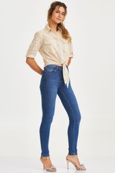 Calça Skinny Jeans Media Laura Lima 