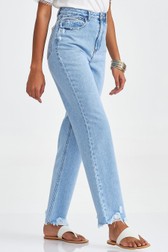 Calça Reta Jeans Alta Zayara Camacho