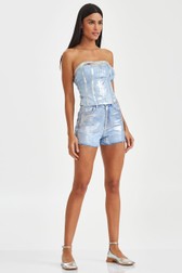 Short Jeans Alto Marilia Prata