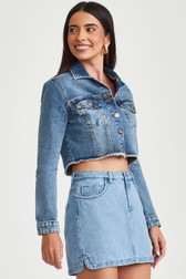 Jaqueta Jeans Cropped Olivia Borges