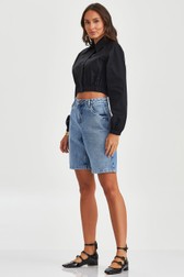 Bermuda Jeans Comprida Luiza Esteves