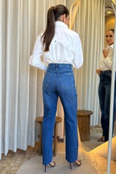 Calça Jeans Reta Alta Zayra York