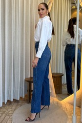 Calça Jeans Reta Alta Zayra York