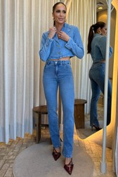 Calça Jeans Reta Mel Benacci