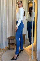 Calça Jeans Skinny Media Laura Nagal