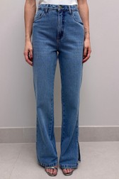 Calça Wide Leg Jeans Alta Thassia Garcia