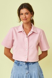 Camisa Cropped Diana Rose