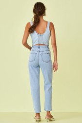 Calça Mom Jeans Flora Shine Love