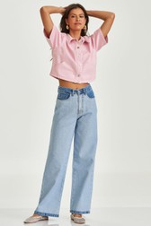 Calça Wide Leg Jeans Sheila Dantas