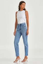 Calça Mom Jeans Flora Galvao