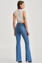 Calça Flare Jeans Media Kyra Barone