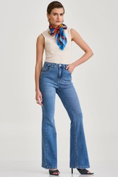 Calça Flare Jeans Media Kyra Barone