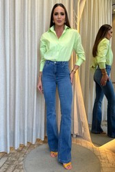 Calça Flare Jeans Media Dani Bueno