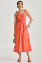 Vestido Midi Danubia Coral