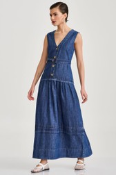 Vestido Jeans Midi Erica Abreu