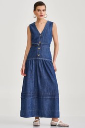 Vestido Jeans Midi Erica Abreu