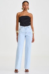 Calça Jeans Wide Leg Media Tuane Correa