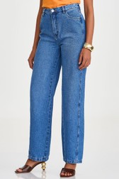 Calça Jeans Wide Leg Alta Thassia Amaral