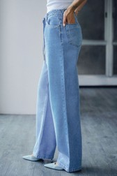 Calça Wide Leg Jeans Baixa June